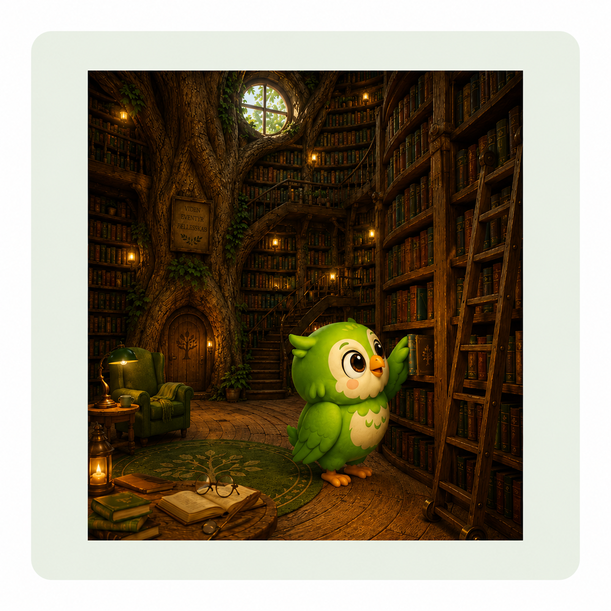 Uggi i biblioteket